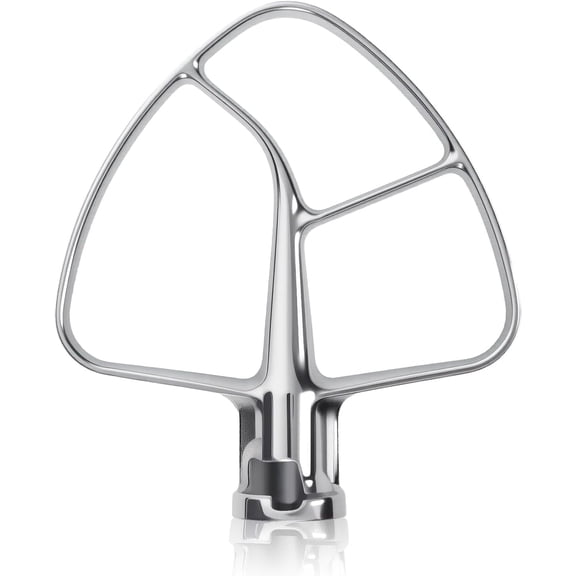 K45B Stainless Steel Flat Beater for Kitchenaid Tilt Head Stand Mixer, Polished Paddle Attachment for KitchenAid Mixer Attachments, Fits 4.5-5 Quart Models, Dishwasher Safe