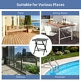 thumbnail image 5 of Gymax Patio Folding Square Dining Table Aluminum Frame Tempered Glass top, 5 of 10