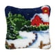 thumbnail image 1 of Funda de cojín Hugo Material de bricolaje de alfombra con lengüeta suministro Casa de nieve, 1 of 8