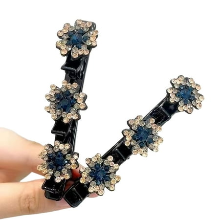 

Woman s Hair Clips Headpiece Kit Color Retention Plating 5-Petal Floral Hair Clips for Colleagues Wife Mother Daughter Friend 2pcs Gray Blue