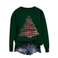 thumbnail image 4 of Hipattires Womens Sweatshirts Christmas, Christmas Clothes for Women, Graphic Loose Trendy Long Sleeve, Green, 4 of 5
