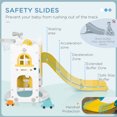 thumbnail image 5 of Qaba 6 in 1 Toddler Slide and Swing Set, Baby Slide for Age 1-3 Years with Basketball Hoop, Climber, Storage Space, 5 of 10