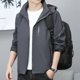 thumbnail image 2 of Gabardina gruesa para hombre, chaqueta de senderismo, cortavientos impermeable de lana para invierno, chaqueta cálida para acampar al aire libre, abrigo a prueba de viento, ropa para hombre, 2 of 4