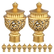 FRCOLOR 12 Pcs Curtain Rod Finials Decorative Caps For Roman Curtain Rods Curtain Rods Fittings For Curtain Rods End Caps Window Curtain Pole Finials