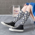 thumbnail image 6 of Picia Women Crew Soft Moisture-wicking Socks Lilies Flowers Pattern Design Cotton Socks, One Size fit All, 6 of 9