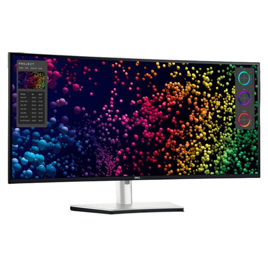 Dell UltraSharp U4025QW 40-Inch Curved Thunderbolt Hub Monitor with 5K Display, Height-Adjustable Stand, and Built-In Ambient Light Sensor (Silver)