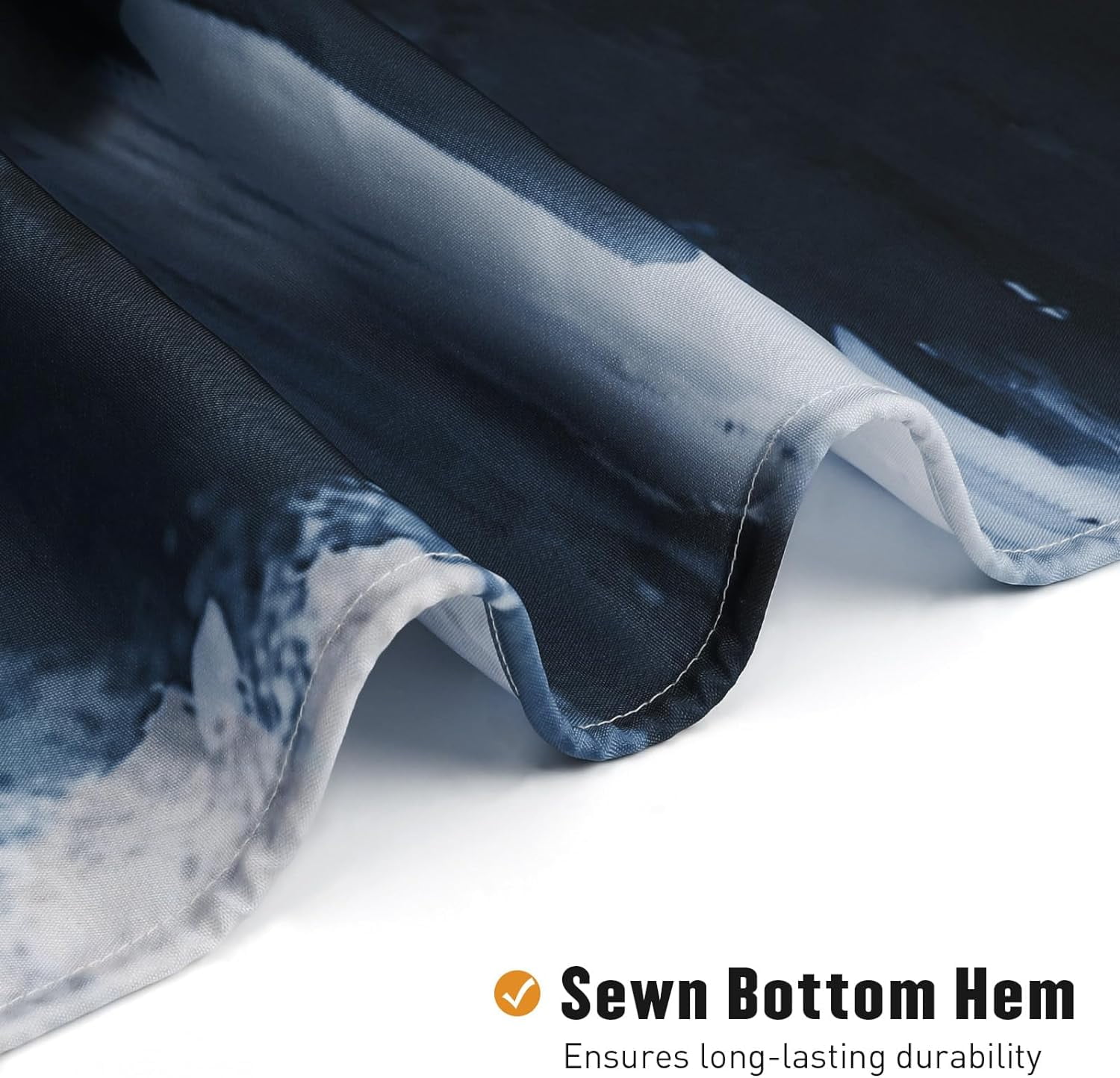 Grey Blue Small Stall Shower Curtain 36 x 72, Abstract Ombre Half Size Narrow Shower Curtain Set, 36 inch Graffiti Oil Painting Shower Curtains for Chic Modern Bathroom Decor