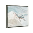 thumbnail image 3 of Stupell Industries Pleasant Sea Turtle Drifting Ocean Bubble Waves Painting Luster Gray Floating Framed Canvas Print Wall Art, Design by Patricia Pinto, 3 of 5