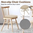thumbnail image 3 of Baibu Chair Cushions for Kitchen Chairs 2" Thick Dining Chair Pads with Ties 17" x 16" Set of 4, Beige, 3 of 7
