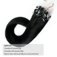 thumbnail image 6 of Benehair Human Hair Extensions Micro Ring Micro Beads Easy Loop 100% Remy Hair Extension Micro Link Hair 1g/Strand 50g Black Pre Bonded Soft, 6 of 13