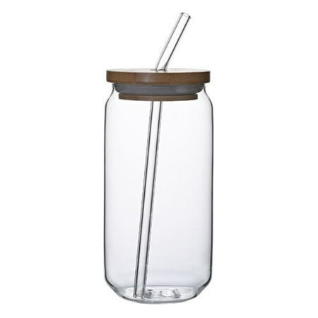 

15% OFF CLEARANCE! Mason Jar Cups with Lid and Straw - 550ml/18.5oz Reusable Wide Mouth Boba Tea Cup Bubble Smoothie Cup Glass Mason Jars Bottle With Bamboo Lid