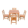 thumbnail image 3 of Kids Dining Table 2 Piece Chair Set Pine Wood Children Furniture Natural, 3 of 4