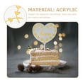 thumbnail image 2 of SHINYPASING Valentine Day Heart Cupcake Toppers Golden Acrylic 10Pcs 5.3x3.7in, 2 of 8