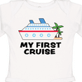 thumbnail image 4 of Inktastic My First Cruise with Cruise Ship and Palm Trees Boys or Girls Long Sleeve Baby Bodysuit, 4 of 5
