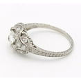 thumbnail image 4 of Antique Style Vintage Wedding Ring, Engraved Shank Ring, Art Deco Filigree Ring, Perfect Proposal Ring For Girlfriend, 14K White Gold Plated, 2.1 Ct Simulated Diamond, Gift Ring, 4 of 5