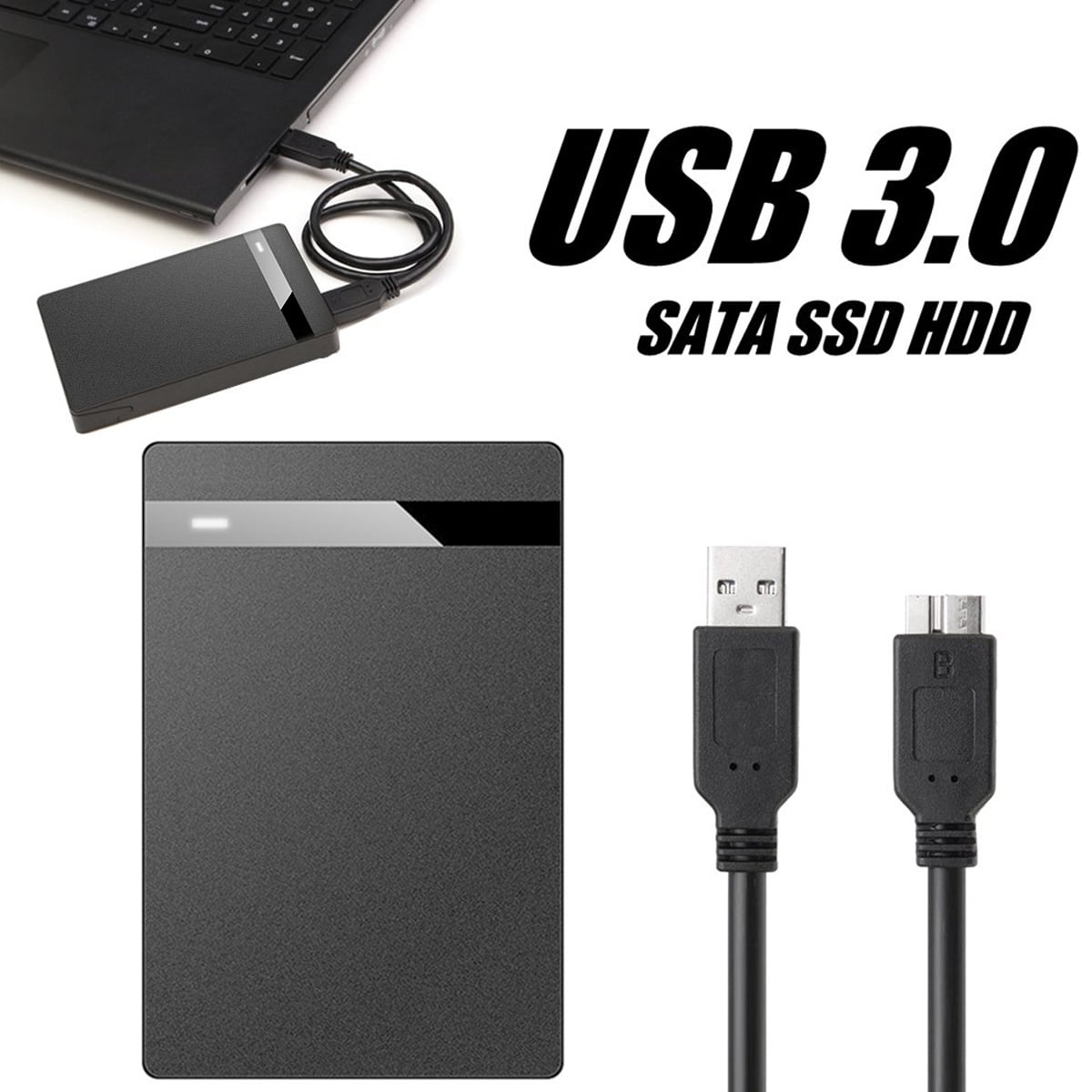 BUTORY USB 3.0 External Hard Drive Box Support Up to 1TB Ultrathin 2.5