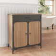 thumbnail image 2 of FULLWATT 30 Inch Bathroom Vanity with Sink Combo, Solid Wood Bathroom Cabinet with One Drawer and 2 Storage Doors, Multifunctional Organizers, Natural, 2 of 8