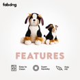 thumbnail image 3 of Fabdog Berner Peluche Marron, Blanc, Noir, Petit, 3 of 5