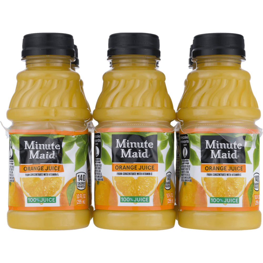 Minute Maid 100 Orange Juice, 10 Fl. Oz., 6 Count