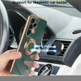 thumbnail image 5 of Funda de teléfono con soporte de anillo de Metal chapado para Samsung Galaxy S24, S22, S23 Ultra, S21, FE, S20 Plus, A15, A52, A25, A53, A55, Note 20, 5 of 5