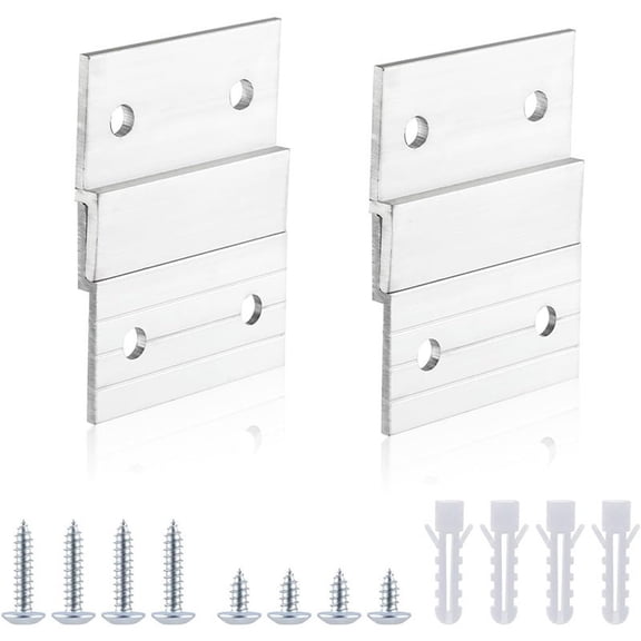 Cleat Hanger Aluminum Clips Z Bar Wall Mounting Bracket Hardware Kit for Mirrors Shelf Whiteboard Frames Wood Veneer Wall Panel Support Brackets