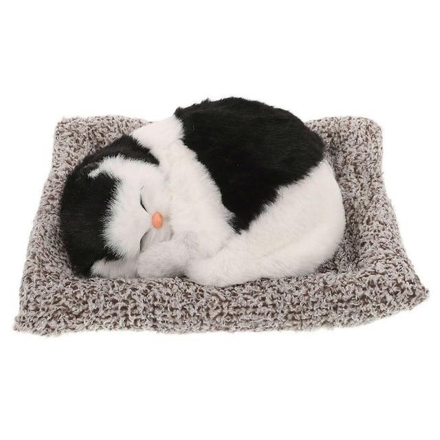 Cute Cat Car Dashboard Decor Realistic Plush Sleeping Cat Ornament Car Interior Dashboard Decoration Decoration Accessory
