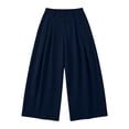 thumbnail image 7 of Qodauz Wide Leg Sweatpants Women Pleated Baggy Casual Pants Button Elastic Waisted Athletic Pant S-2XL, 7 of 7