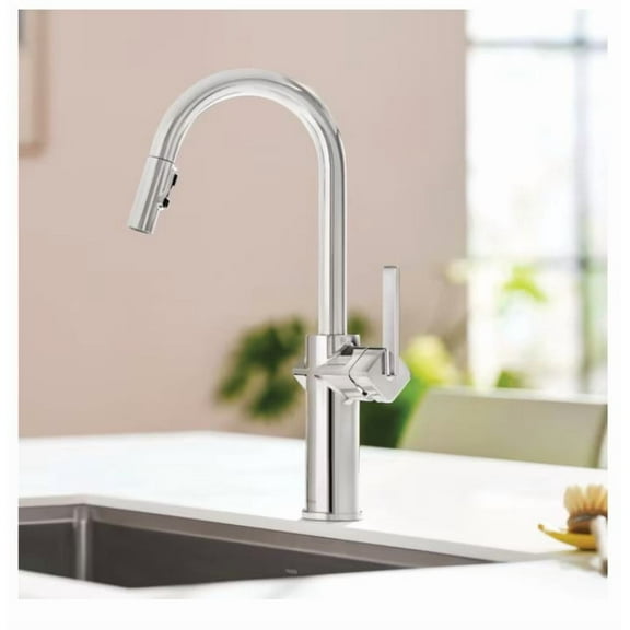 Moen Joric Chrome Single Handle Deck-mount Pull-down Kitchen Faucet with Sprayer (Includes Deck Plate)