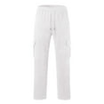 thumbnail image 4 of Men's Hiking Cargo Pants Relaxed Fit Drawstring Elastic Waist Joggers Sweatpants Sports Athletic Trousers with Multi Pockets, 4 of 5