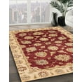 thumbnail image 3 of Ahgly Company Machine Washable Indoor Round Abstract Red Area Rugs, 5' Round, 3 of 7