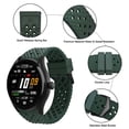 thumbnail image 3 of Fluororubber Watch Band,18mm Quick Release Watch Strap for Men and Women,Green with Black Buckle, 3 of 7