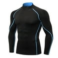 thumbnail image 2 of Utoimkio Men's Athletic Compression Shirts Dry Athletic Workout Running T Shirts Long Sleeve Top Sport Shirts, 2 of 3