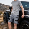 thumbnail image 6 of Dresfit Men's Cargo Shorts Zipper Pockets Baggy Shorts Summer 2026 Big and Tall Hiking Shorts Open Bottom Lightweight Breathable Work Short Pants L, 6 of 8
