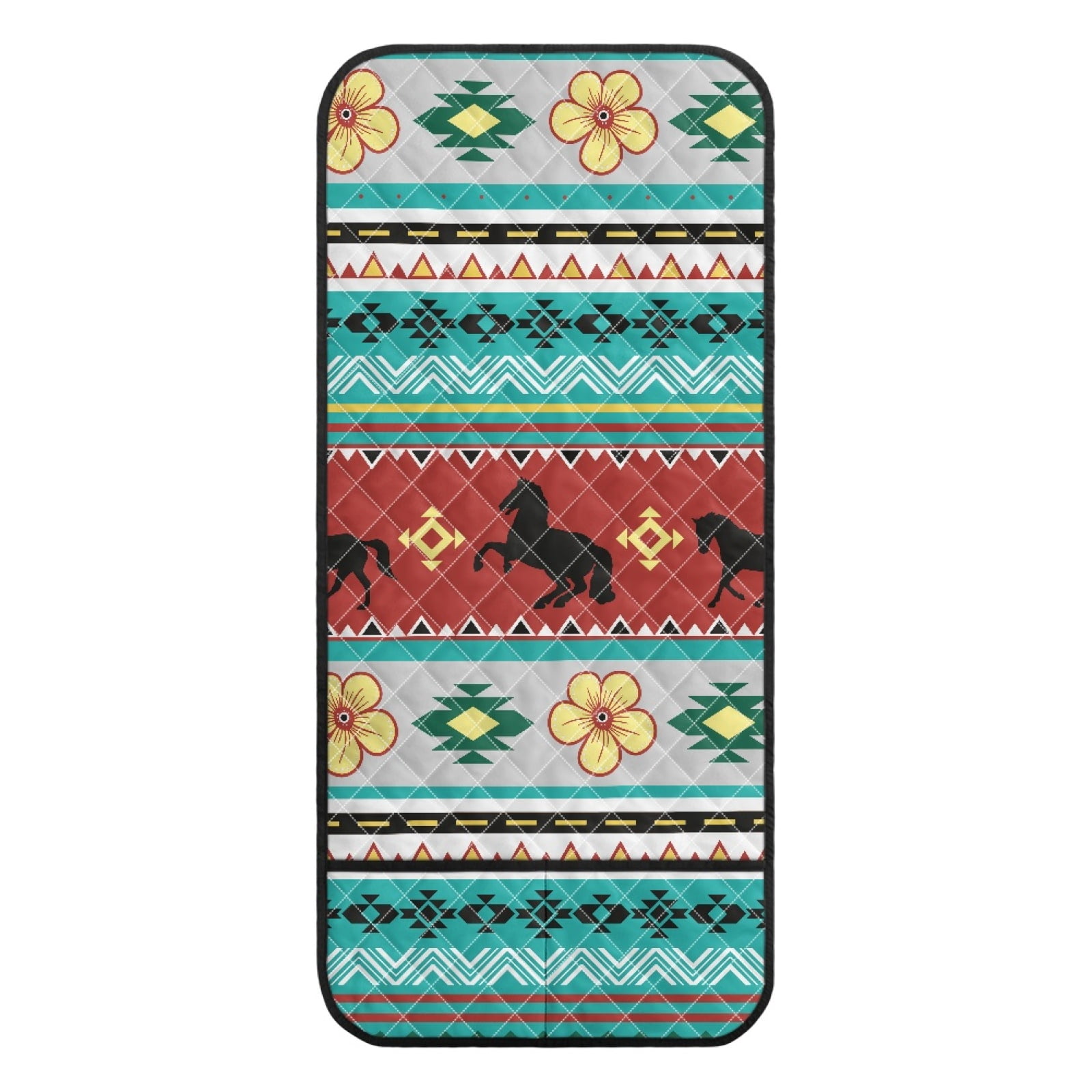 TSOVTHRID Aztec Tribal Wild Horse Floral Geometric Print Armrest Cover for Sofa Arm Covers for Chairs, Loveseat Anti-Slip Armchair Slipcovers for Dogs Cats Pet Living Room Decoration