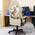 thumbnail image 6 of Whosucclay Bunny Rabbit Egg Print Gaming Chair Cover, Stretchable Elastic Computer Desk Chair Cover with Armrest Covers, 4Pcs Soft Non Fading Office Chairs Covers Slipcovers, 6 of 8