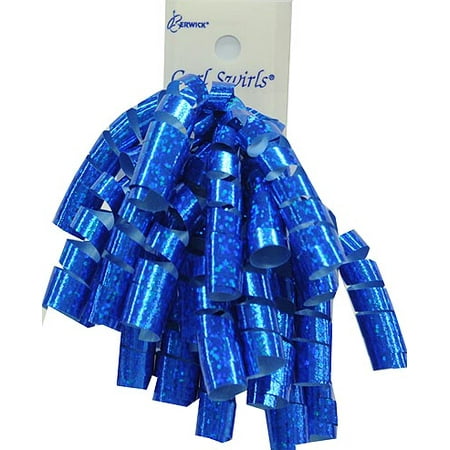 (4 pack) (4 Pack) Way To Celebrate Royal Blue Holo Curl Swirl