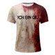 thumbnail image 4 of Halloween T Shirt Men's Casual Round Neck Blood Splatter Pattern Tops Horror Bloody Printed Short Sleeve Tops 3XL, 4 of 5