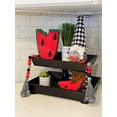 thumbnail image 3 of Madanar Red & Black Plaid Wood Bead Garland Farmhouse Decor with Tassel for Tiered Trays Kitchen Wall Hanging Decorations, 3 of 7