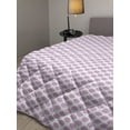 thumbnail image 2 of Yellow and White Down Alternative Comforter, Repeating Round Motifs Composition in Grunge Style, Microfiber Quilt for All Season, 5 Sizes, Yellow Charcoal Grey, by Ambesonne, 2 of 3