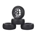 thumbnail image 1 of 4x Plastic Rubber Rc Car Tires Kit Wheel Rims Tyre For Kyosho For Hpi 1/7 Rc Car Spare Parts Diy - Rectangular Hub Hole, 1 of 4