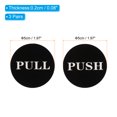 thumbnail image 2 of Unique Bargains 2 'push Pull Signe de Porte, 3 Paires Acrylique Autocollant Dos Rond Signe Autocollant de Porte Noir / Blanc, 2 of 6
