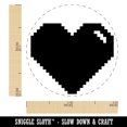 thumbnail image 2 of Pixel Digital Filled Heart Gaming Life Self-Inking Rubber Stamp Ink Stamper - Dry Pad (No Ink) - Mini 1/2 Inch, 2 of 7