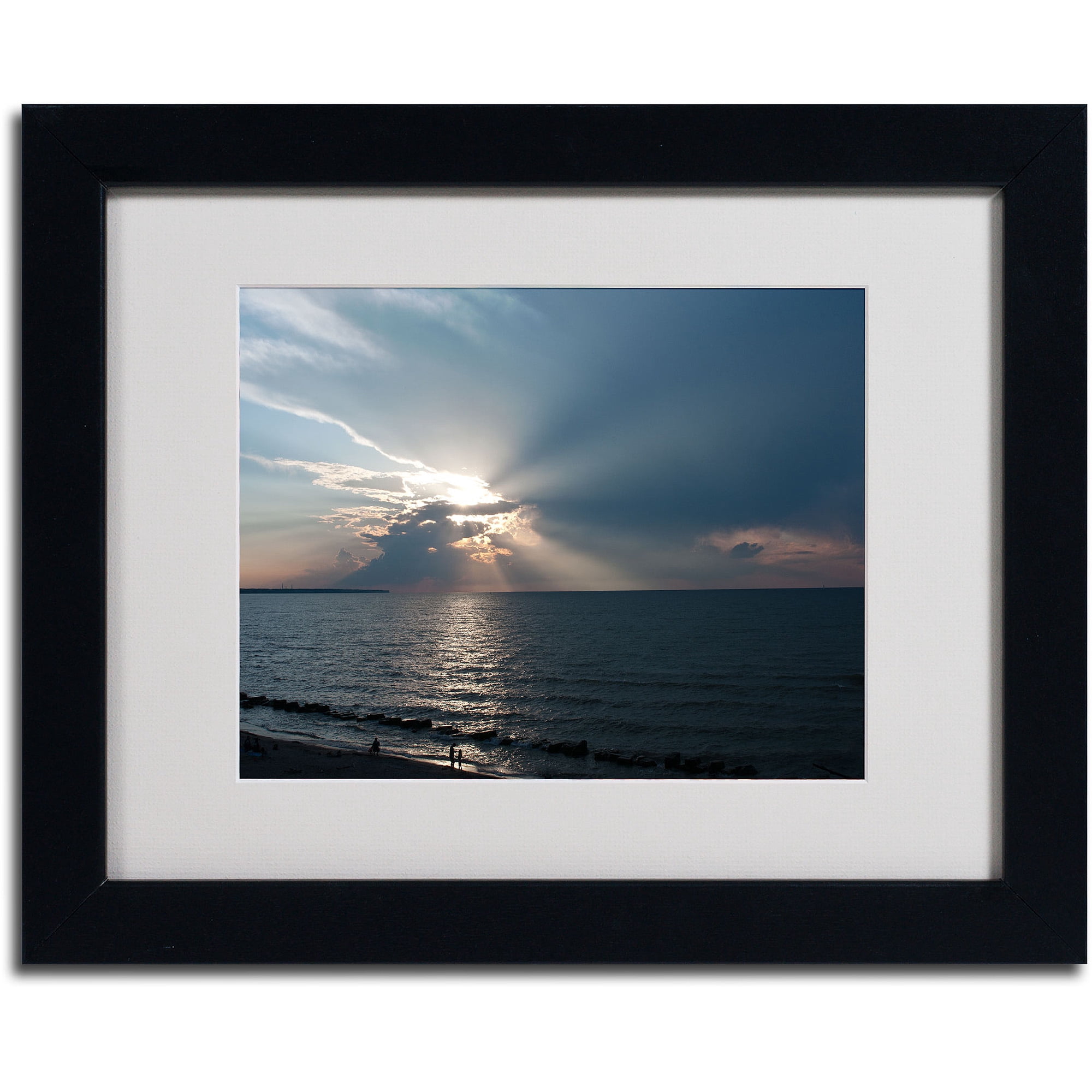 Trademark Fine Art "Waiting for Sunset" by Kurt Shaffer, Black Frame