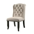 thumbnail image 3 of Bowery Hill Fabric Beige Dining Side Chair Wingback Tufted 42.5"H Unassembled, 3 of 10
