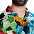 thumbnail image 5 of Football Men's Poplin Shirt, Casual Short Sleeve Printed Button Down Summer Beach Unisex Shirts, 5 of 6