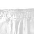 thumbnail image 5 of Linen Pants Women High Waist Baggy Stretchy Cargo Hiking Streetwear Wide Leg Sweatpants Women White M, 5 of 9