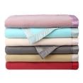 thumbnail image 4 of JML Lightweight Blanket with Satin Trim Robin Egg Blue Throw, 4 of 5