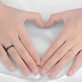 thumbnail image 4 of 2Pcs Love Heart Ecg Couple Open Rings for Women Men Lover Couple Engagement Gift, 4 of 8