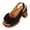 Black, variant on Women Bow Chunky Heel Slingback Sandals Open Toe Thick Sole Adjustable Shoes Spring Summer Height Sweet Party,Black