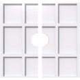 thumbnail image 1 of Ekena Millwork CMP40RK2-07000 40 in. OD x 7 in. ID Square Rubik Architectural Grade PVC Contemporary Ceiling Medallion - 2 Piece, 1 of 1